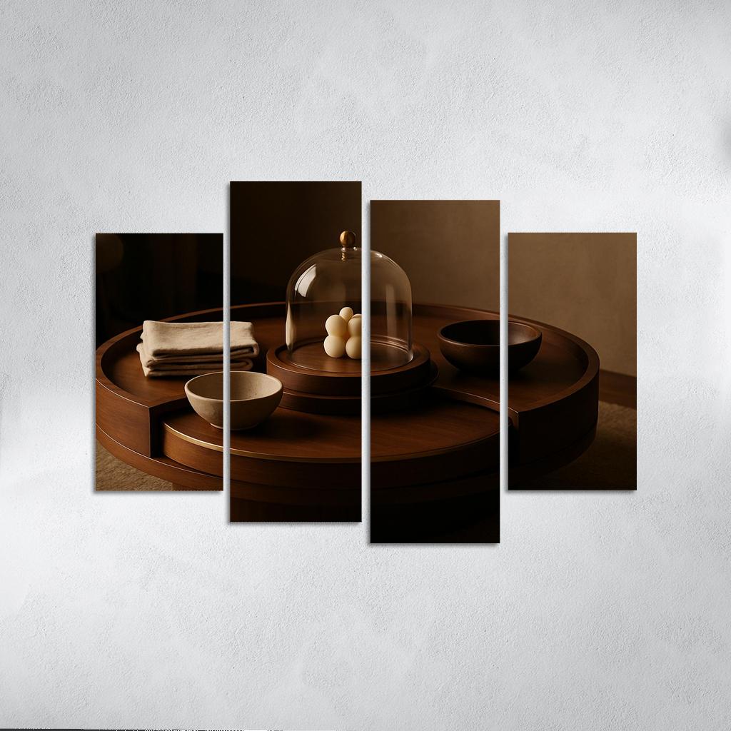 Lacquered Walnut Light Carousel custom paintings frame