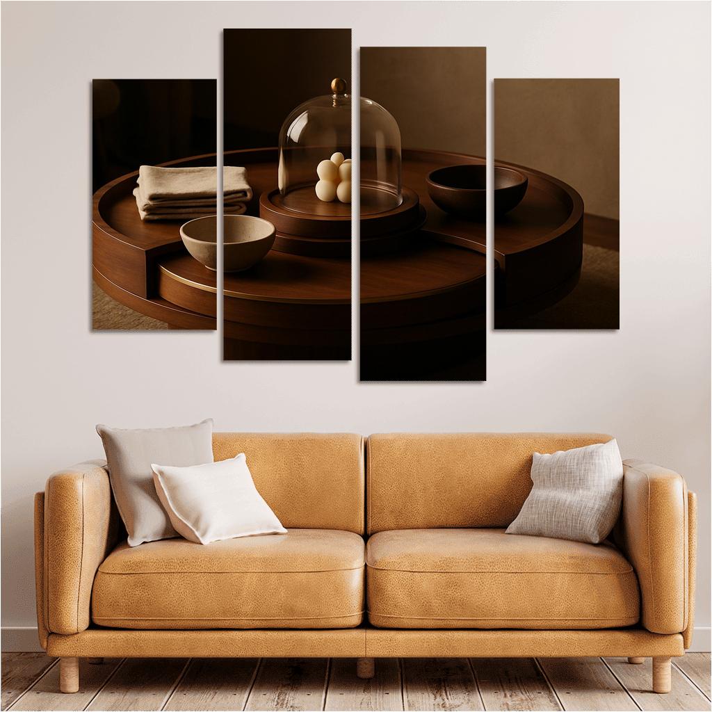 Lacquered Walnut Light Carousel custom paintings frame