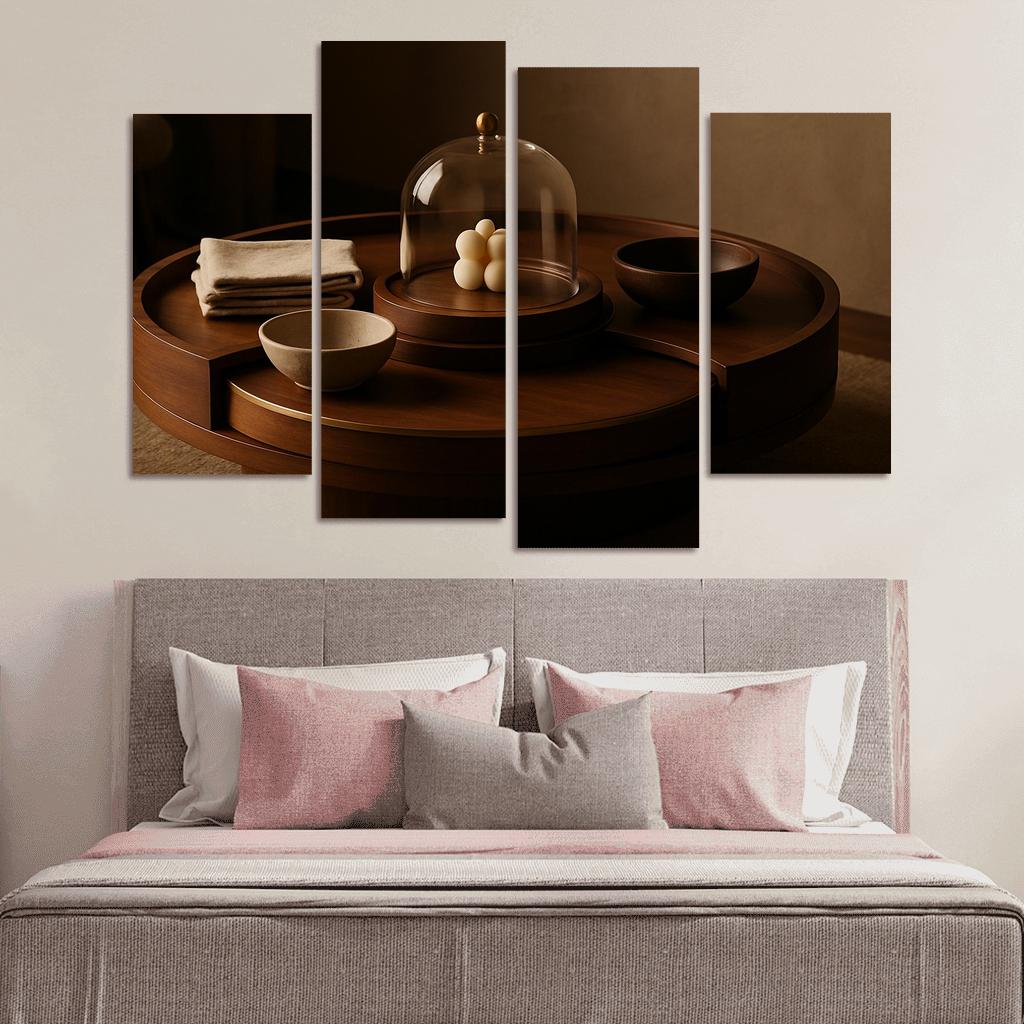 Lacquered Walnut Light Carousel custom paintings frame