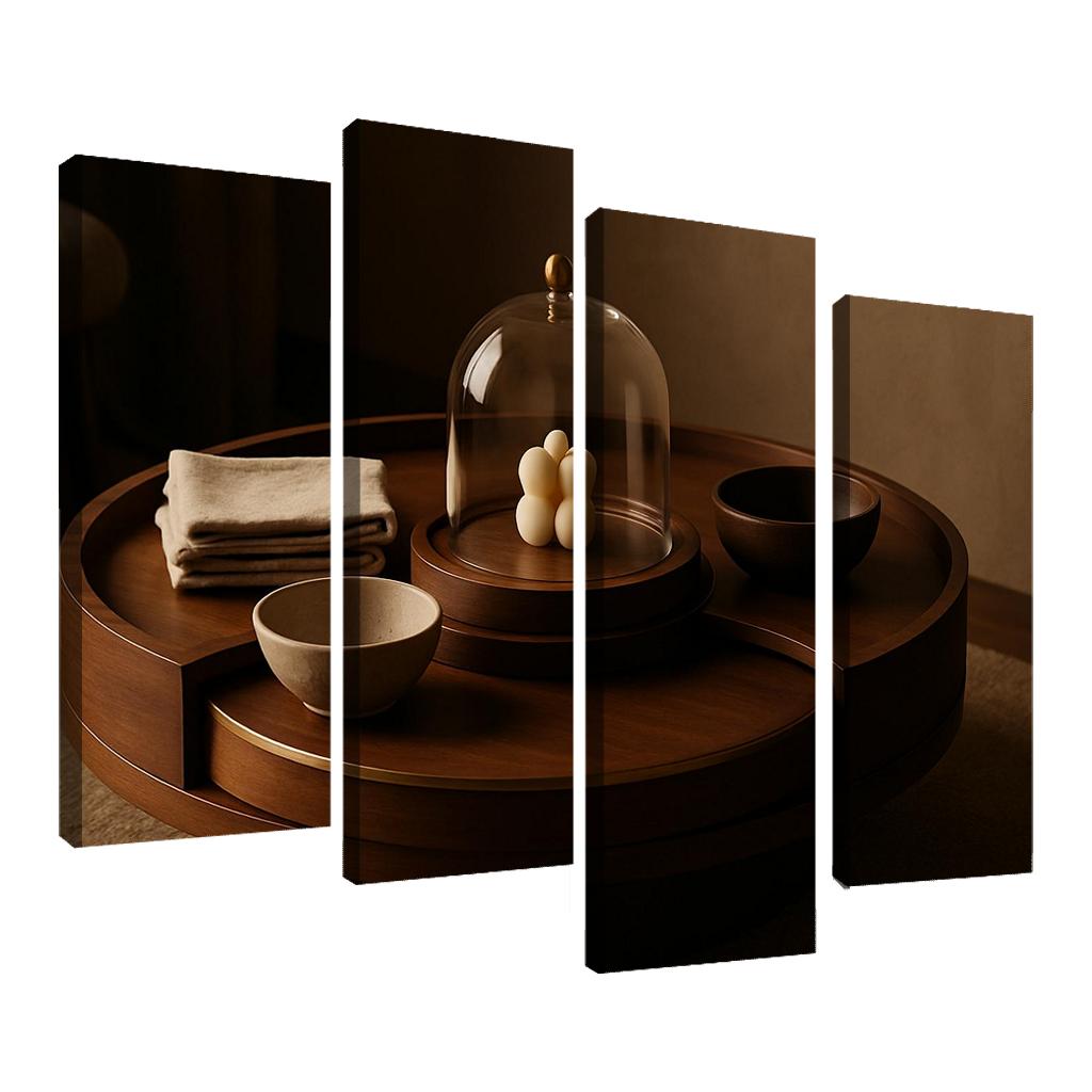 Lacquered Walnut Light Carousel custom paintings frame