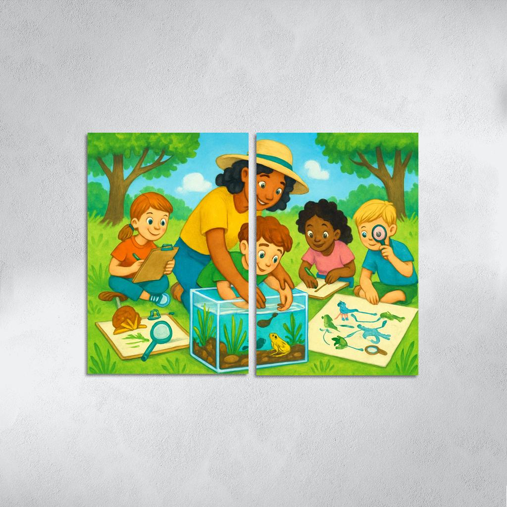 Ecological Systems Thinking Lab For Young Explorers multi-panel paintings