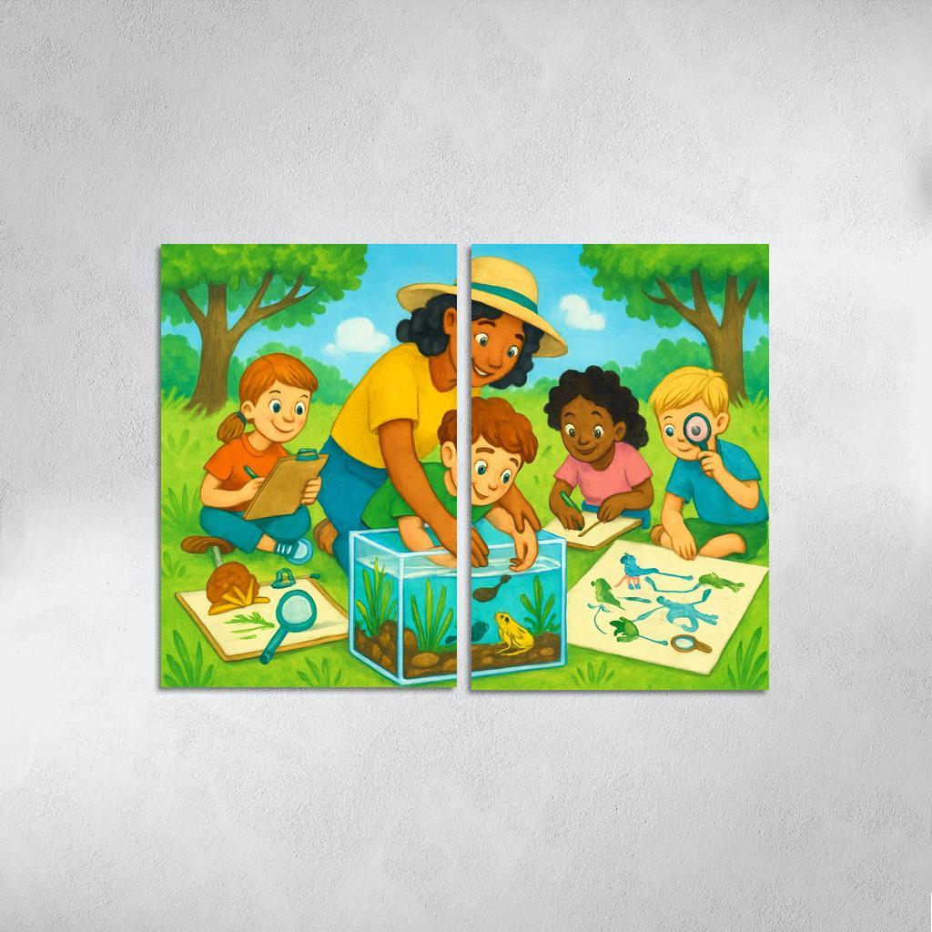 Ecological Systems Thinking Lab For Young Explorers multi-panel paintings