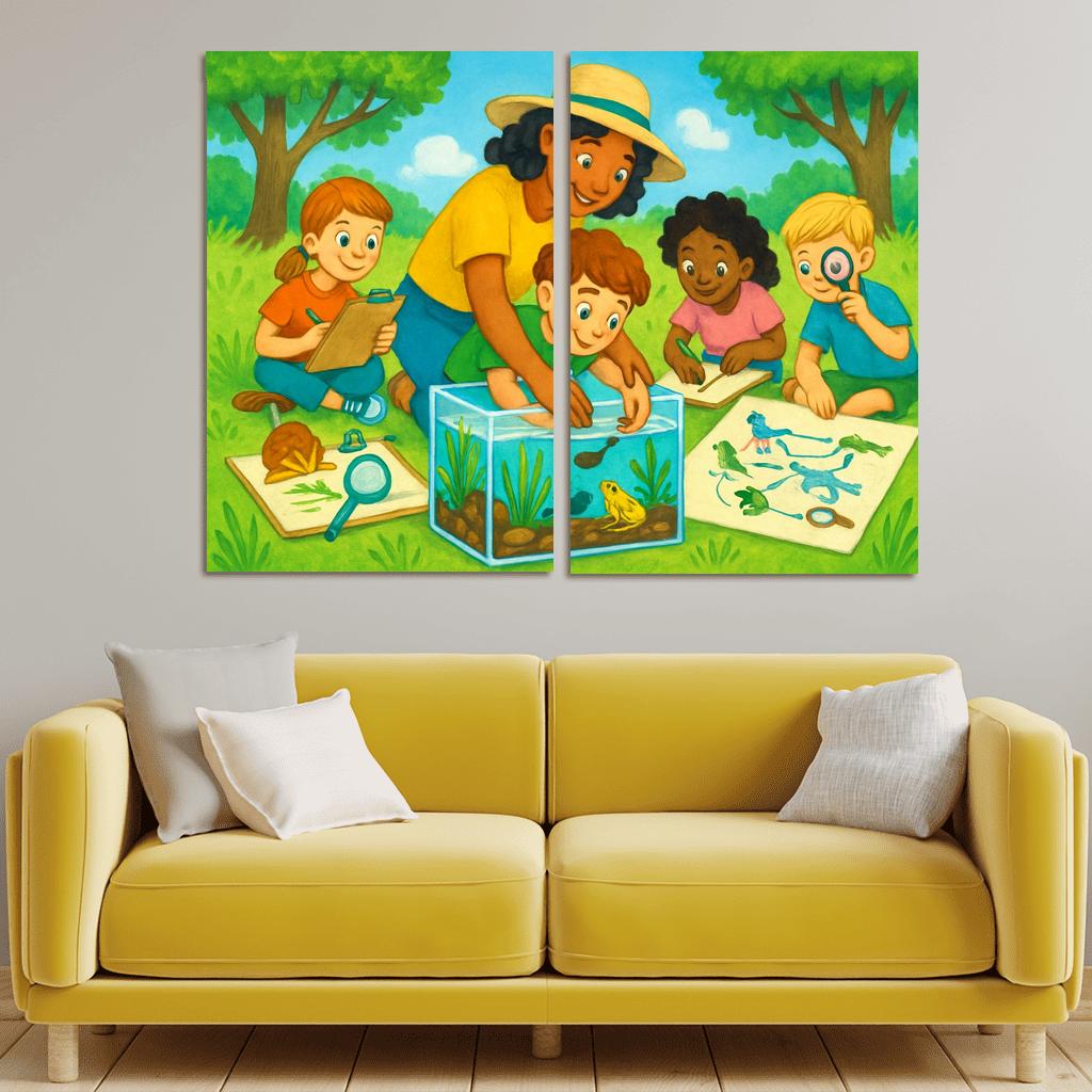 Ecological Systems Thinking Lab For Young Explorers multi-panel paintings