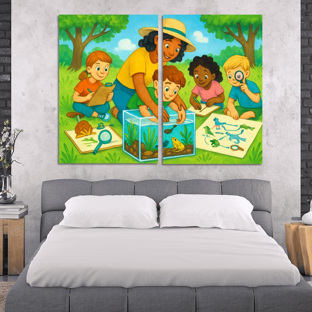 Ecological Systems Thinking Lab For Young Explorers multi-panel paintings