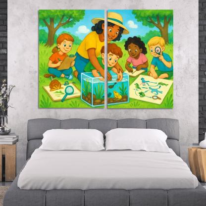 Ecological Systems Thinking Lab For Young Explorers multi-panel paintings