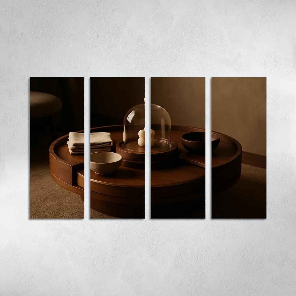Lacquered Walnut Light Carousel custom paintings frame