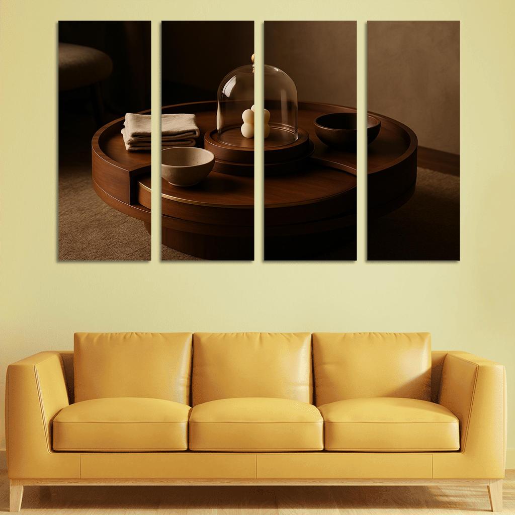 Lacquered Walnut Light Carousel custom paintings frame
