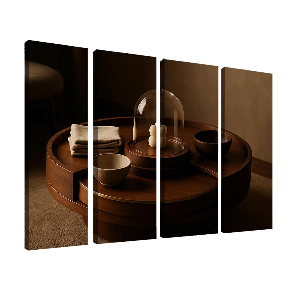 Lacquered Walnut Light Carousel custom paintings frame