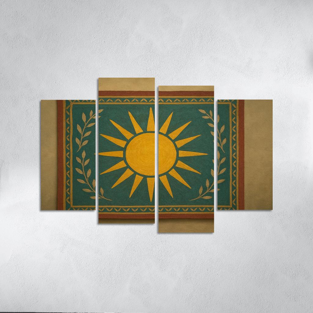 Solar Emblem Banner canvas paintings frame