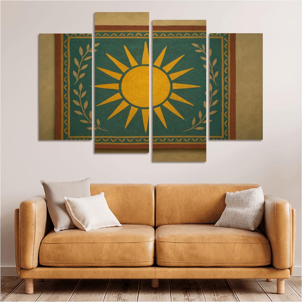 Solar Emblem Banner canvas paintings frame
