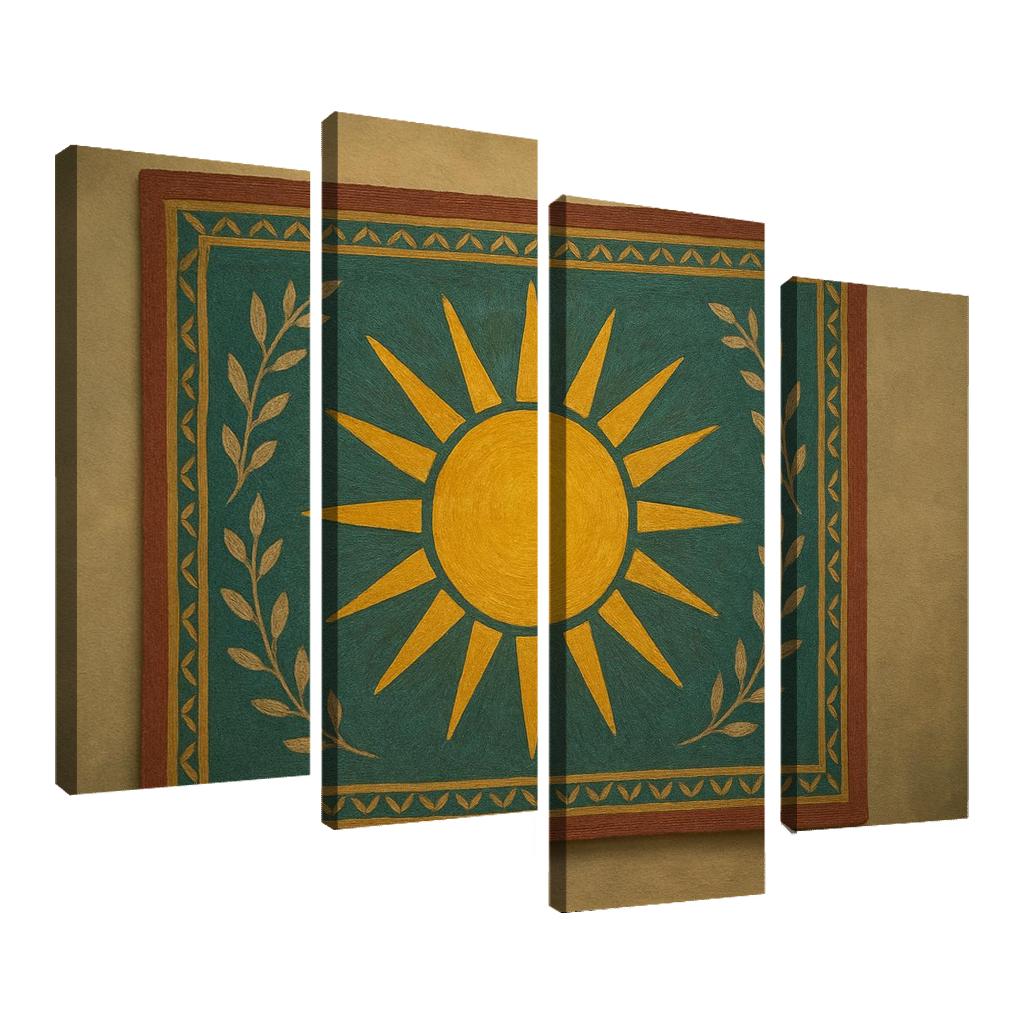 Solar Emblem Banner canvas paintings frame