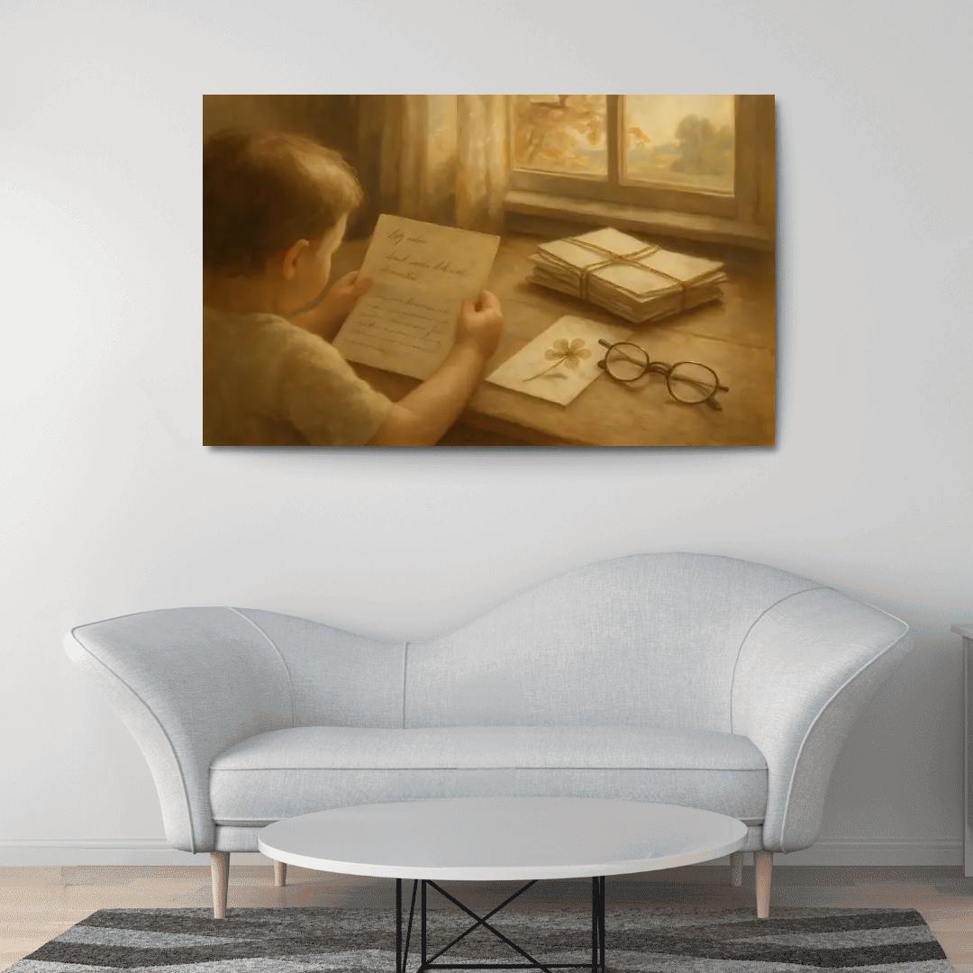 Letters Folded Between Seasons canvas paintings frame