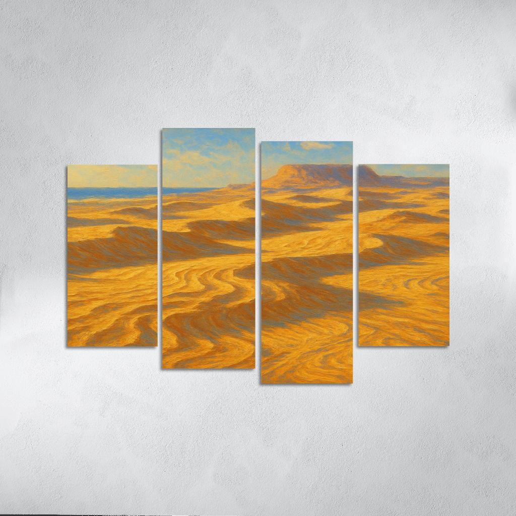 Sunlit Terrace Of Amber Dunes framed paintings