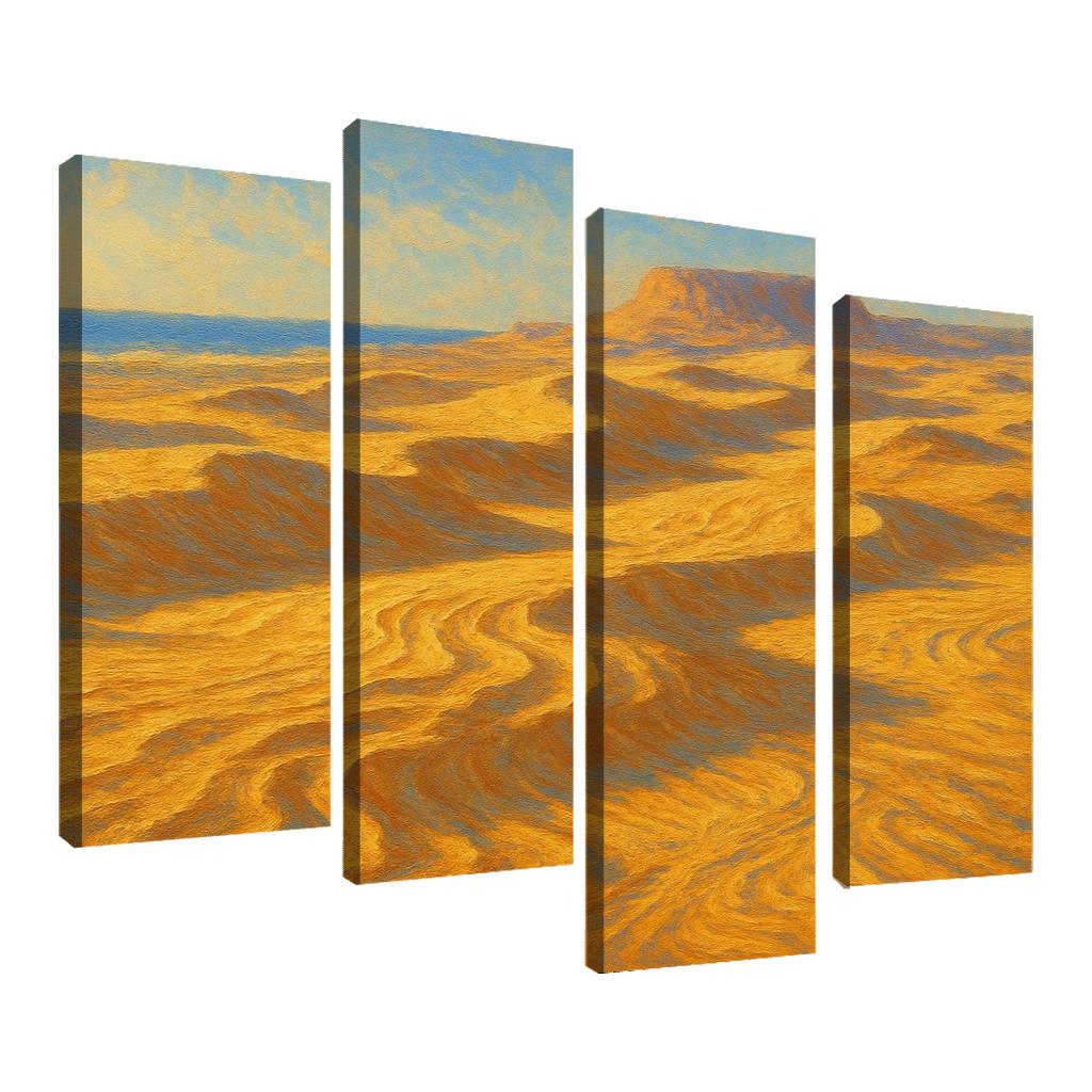 Sunlit Terrace Of Amber Dunes framed paintings