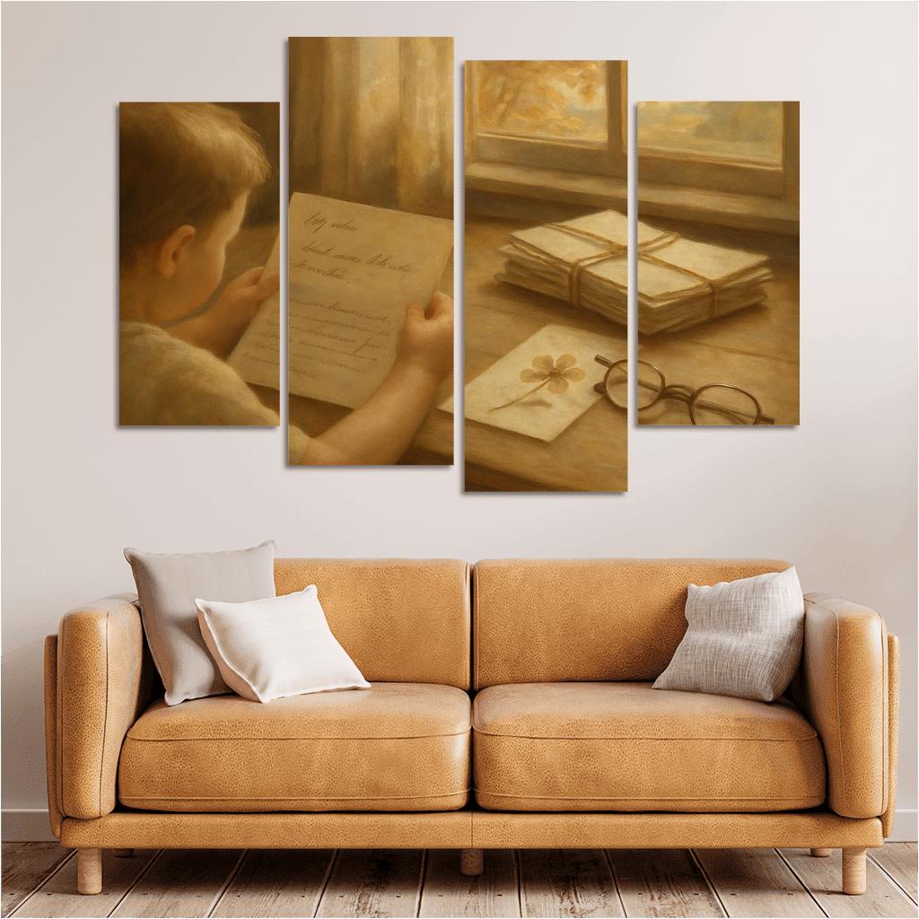 Letters Folded Between Seasons canvas paintings frame