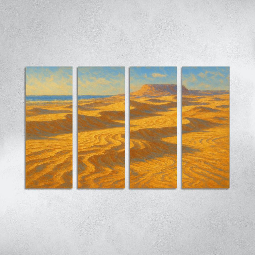 Sunlit Terrace Of Amber Dunes framed paintings