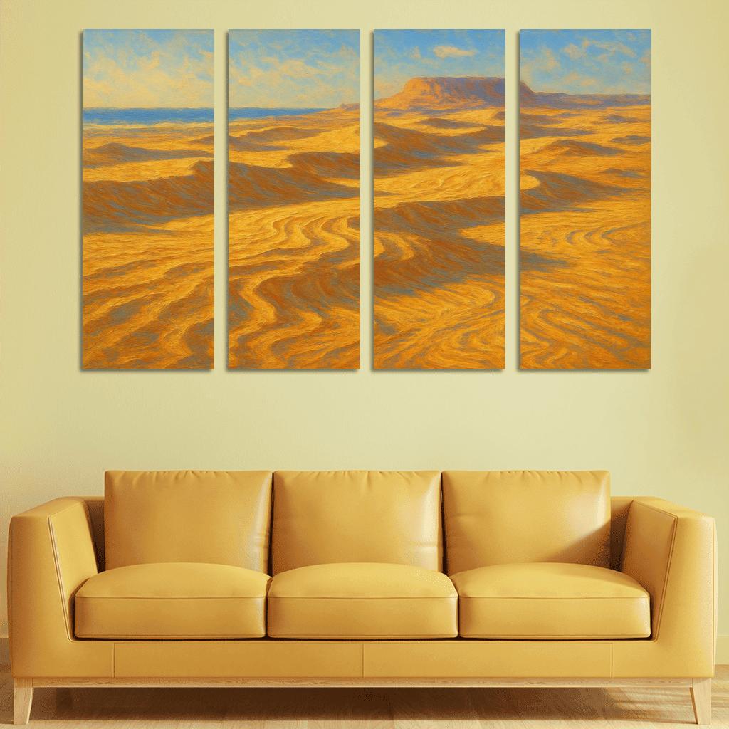 Sunlit Terrace Of Amber Dunes framed paintings