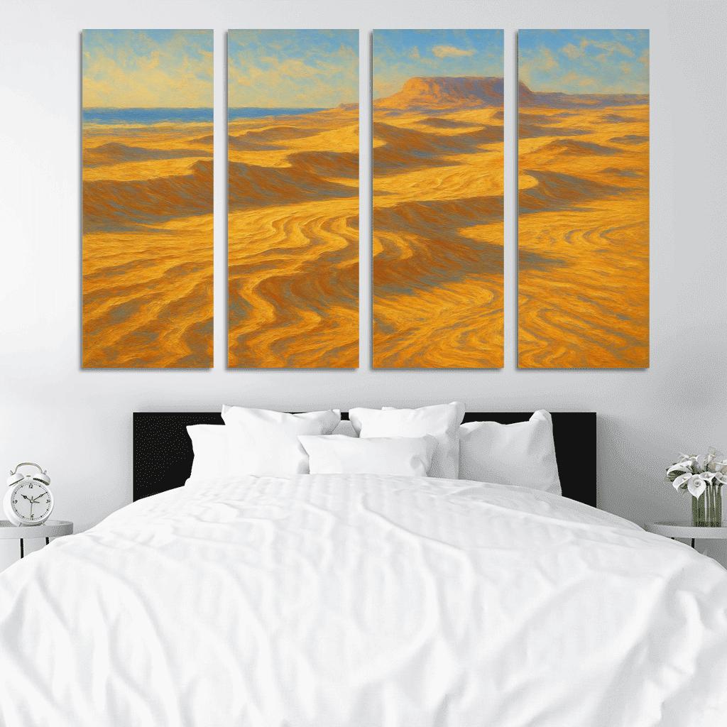 Sunlit Terrace Of Amber Dunes framed paintings