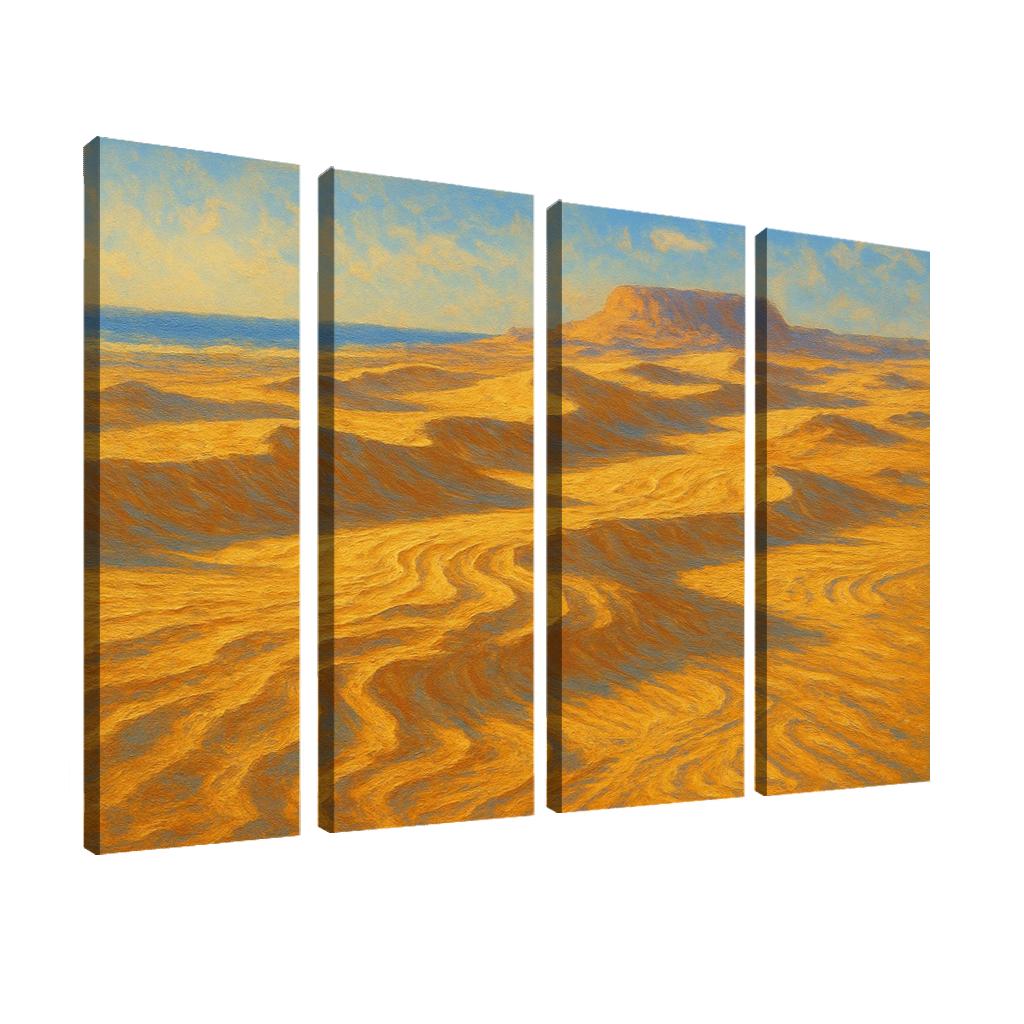 Sunlit Terrace Of Amber Dunes framed paintings