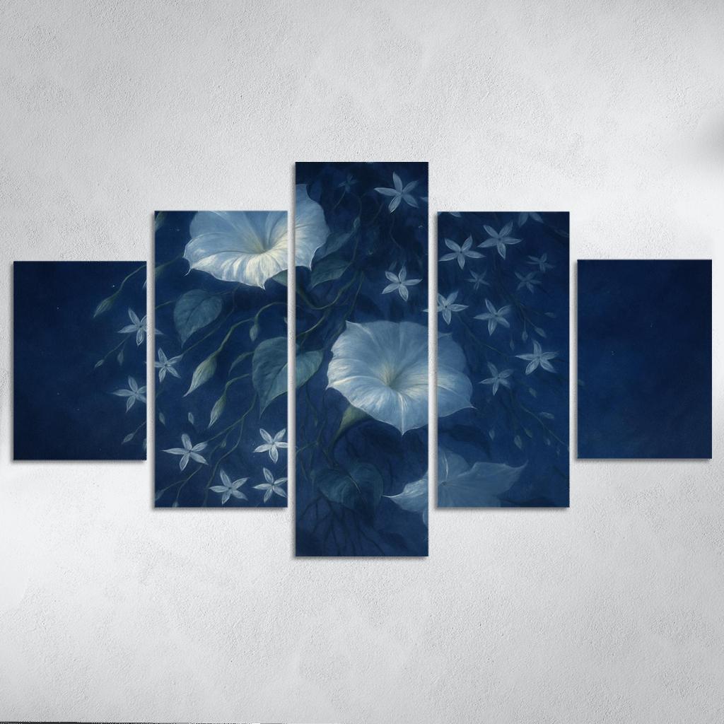 Celestial Blooms Under Twilight Skies premium artwork frames