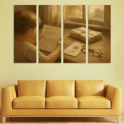 Letters Folded Between Seasons canvas paintings frame