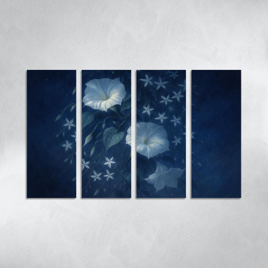 Celestial Blooms Under Twilight Skies premium artwork frames