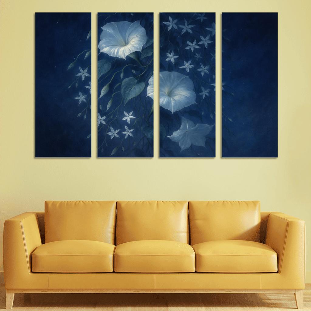 Celestial Blooms Under Twilight Skies premium artwork frames