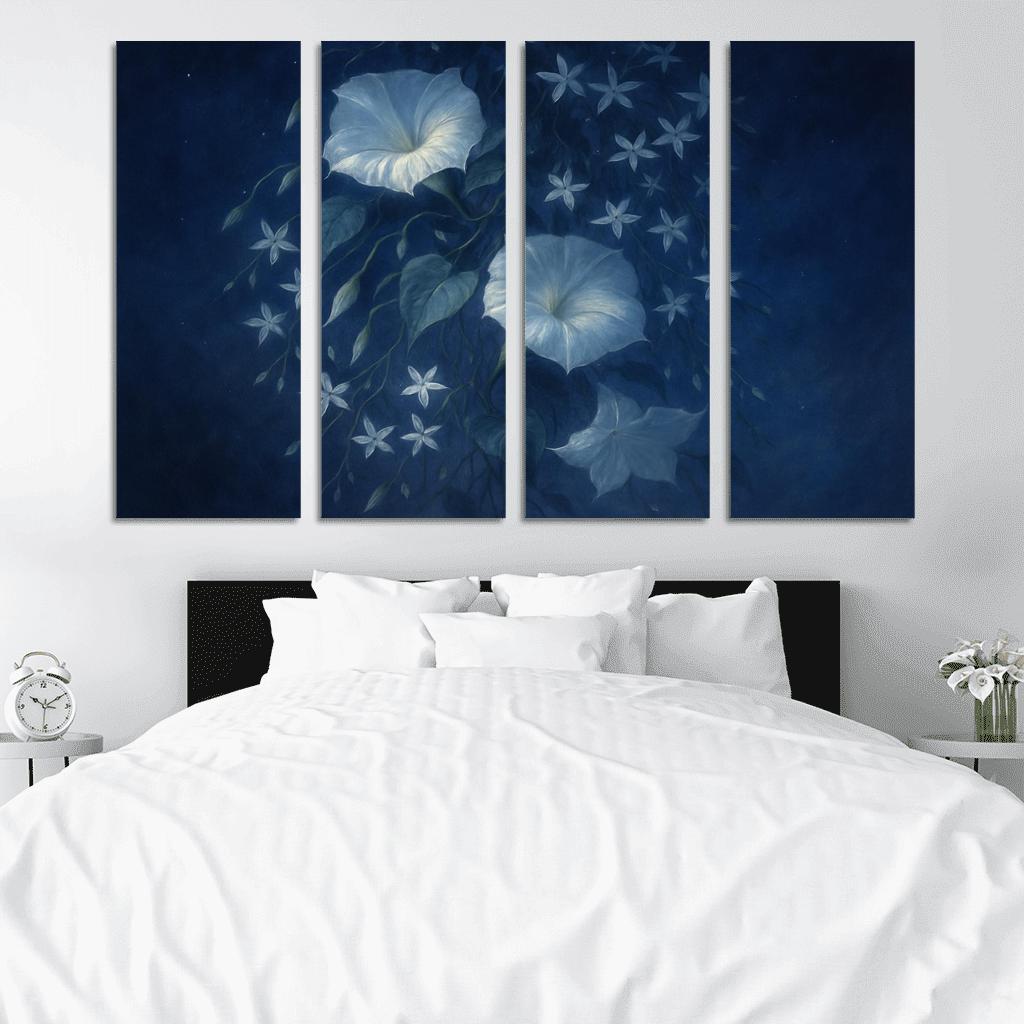 Celestial Blooms Under Twilight Skies premium artwork frames