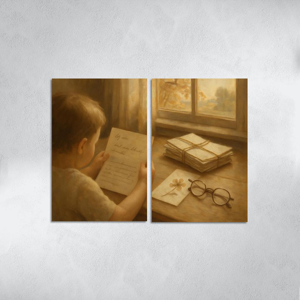 Letters Folded Between Seasons canvas paintings frame