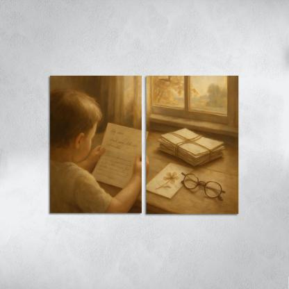 Letters Folded Between Seasons canvas paintings frame