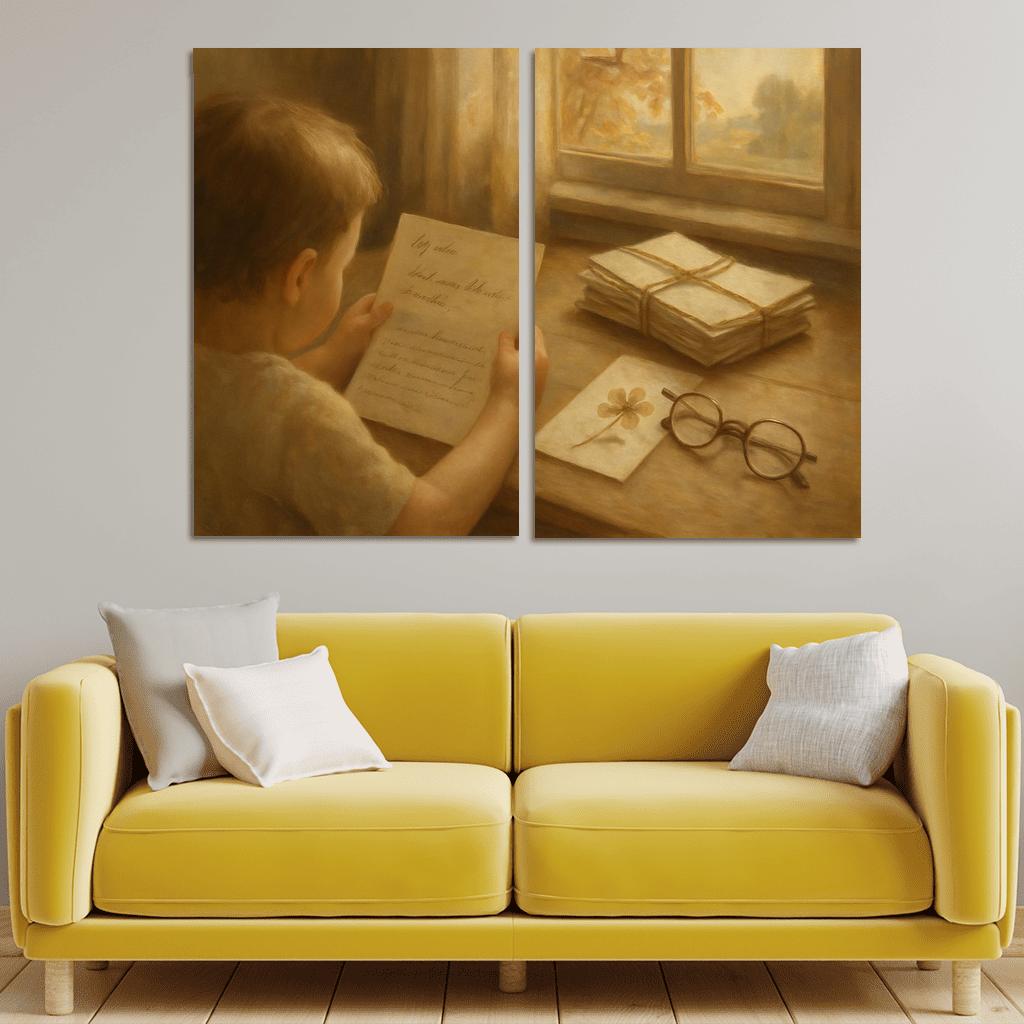 Letters Folded Between Seasons canvas paintings frame