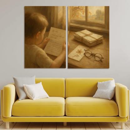 Letters Folded Between Seasons canvas paintings frame