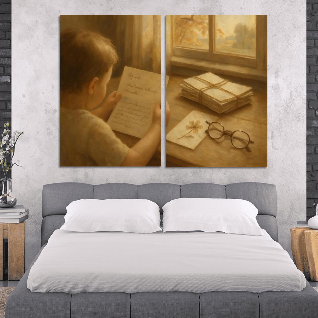 Letters Folded Between Seasons canvas paintings frame