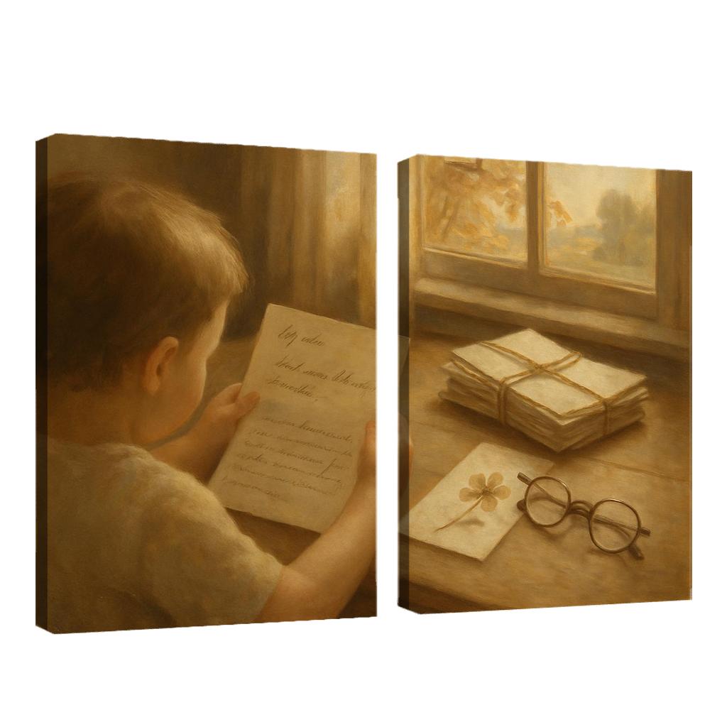 Letters Folded Between Seasons canvas paintings frame