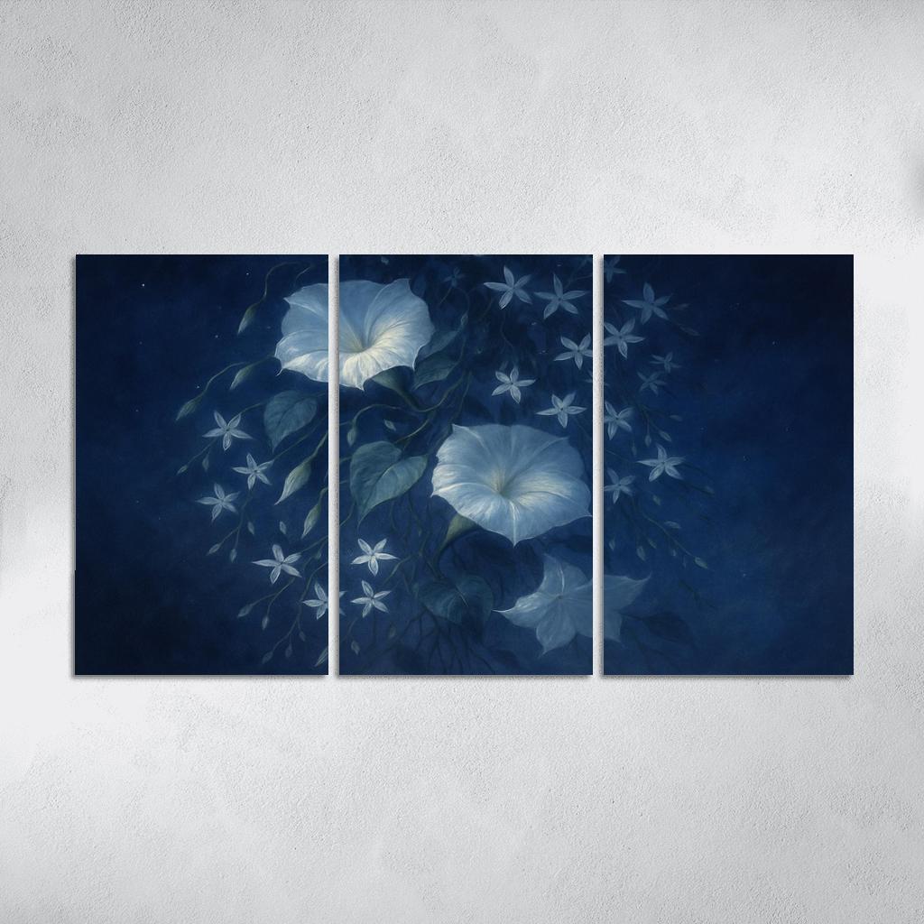 Celestial Blooms Under Twilight Skies premium artwork frames