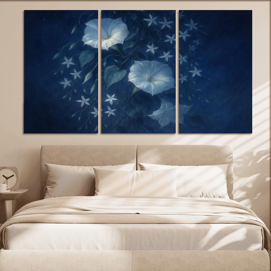 Celestial Blooms Under Twilight Skies premium artwork frames