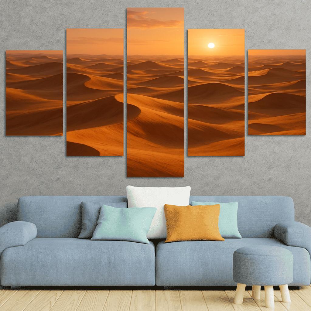 The Golden Dunes Of Sunlit Desert home decor