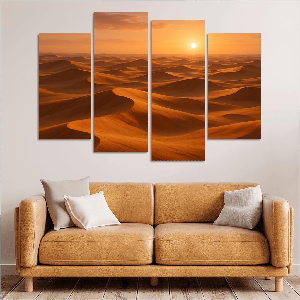 The Golden Dunes Of Sunlit Desert home decor