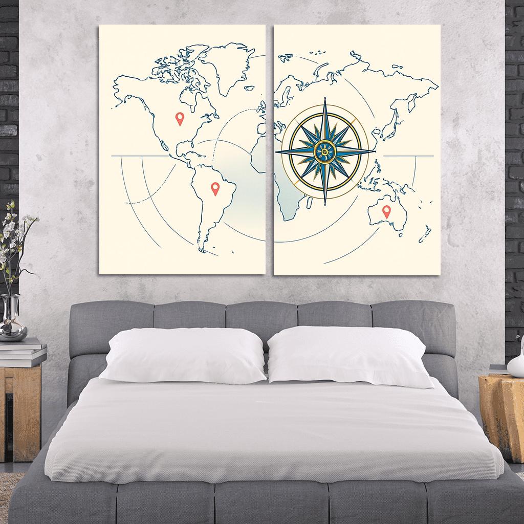 Compass Harbor framed paintings