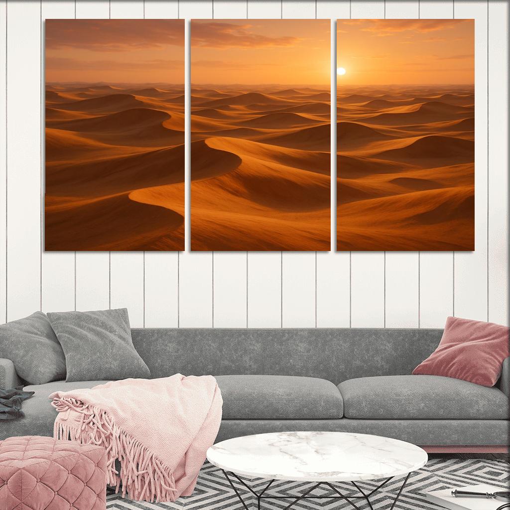 The Golden Dunes Of Sunlit Desert home decor