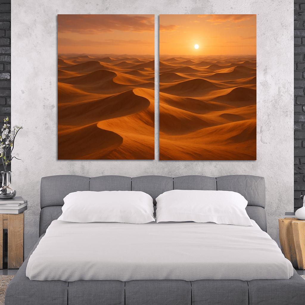 The Golden Dunes Of Sunlit Desert home decor