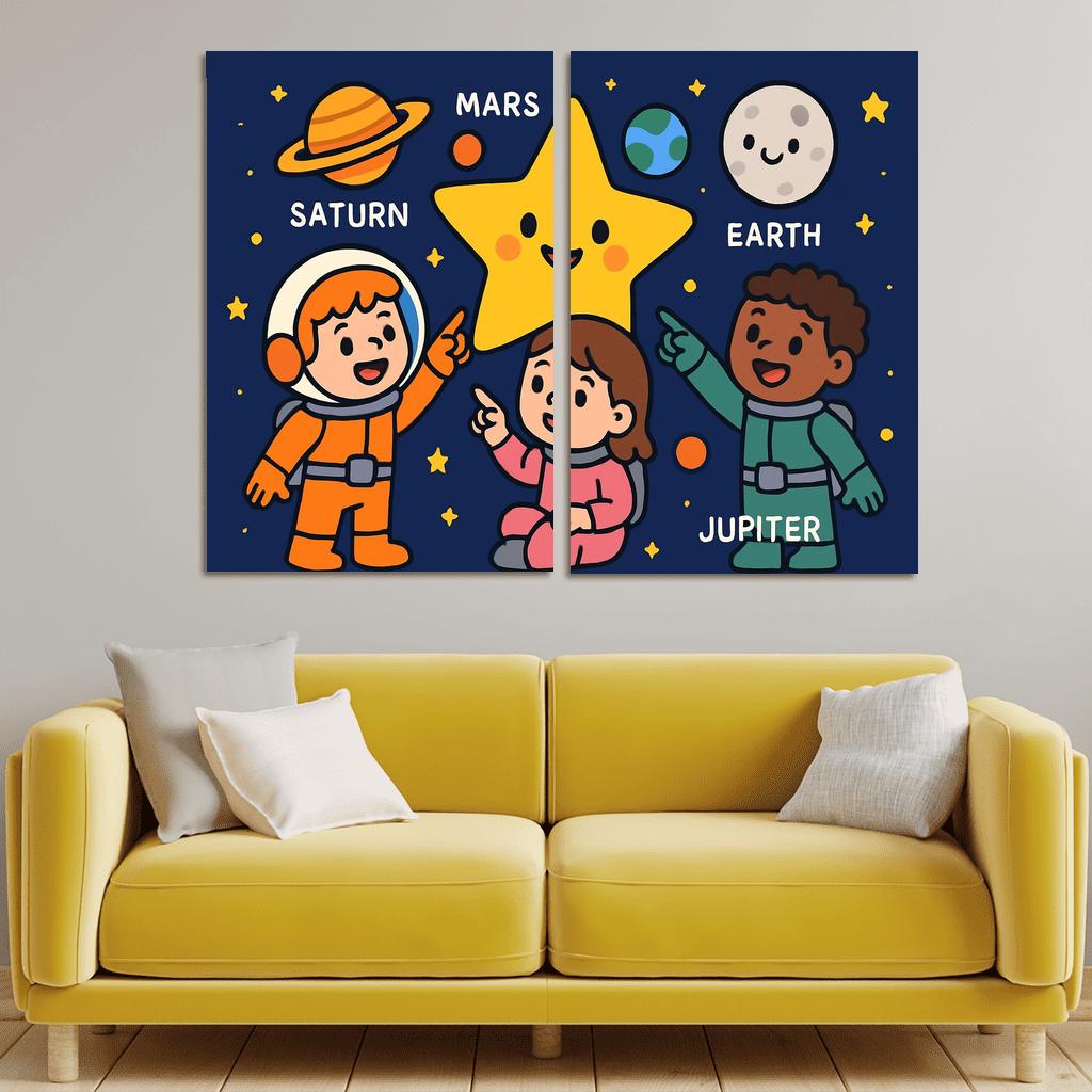 Star Explorer Club framed paintings