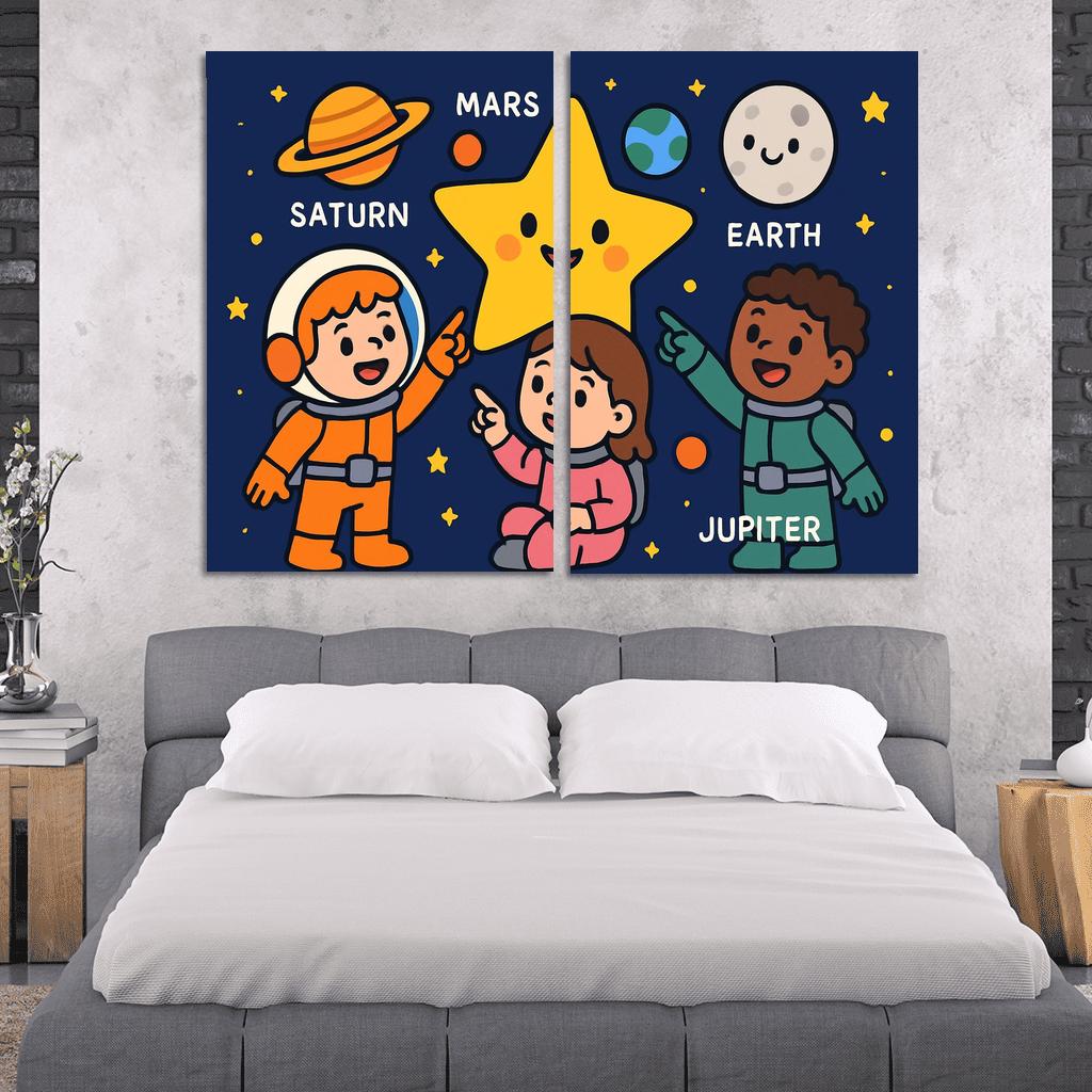 Star Explorer Club framed paintings