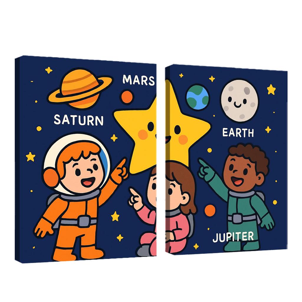 Star Explorer Club framed paintings