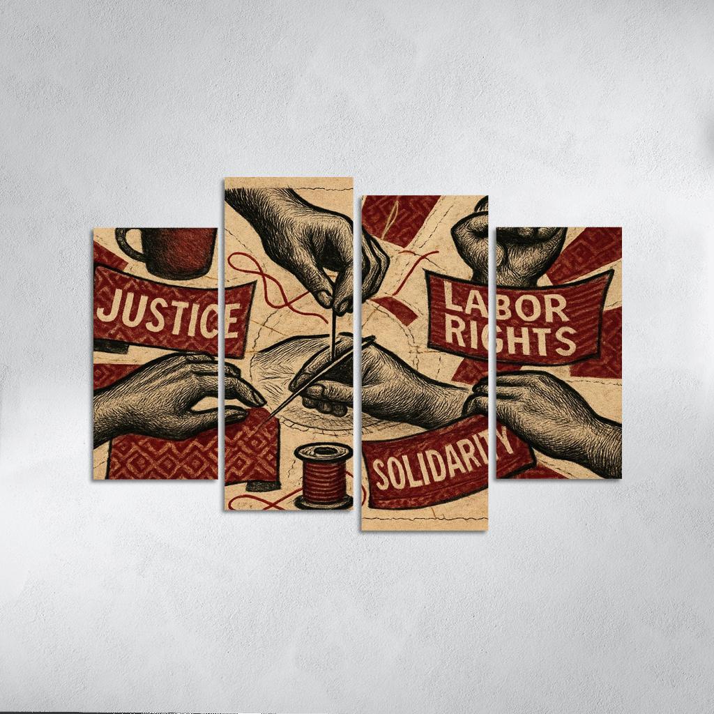 Threads Of Justice canvas paintings frame