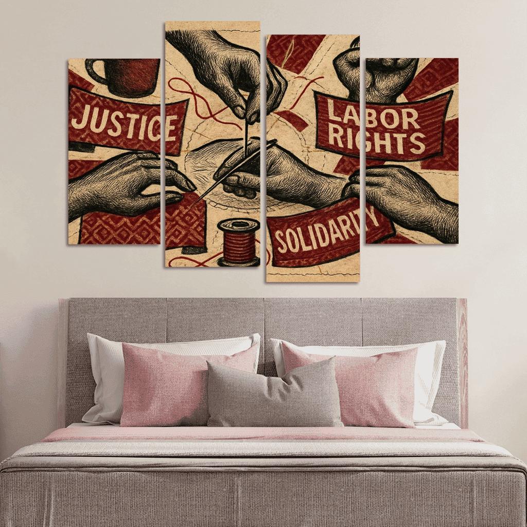 Threads Of Justice canvas paintings frame