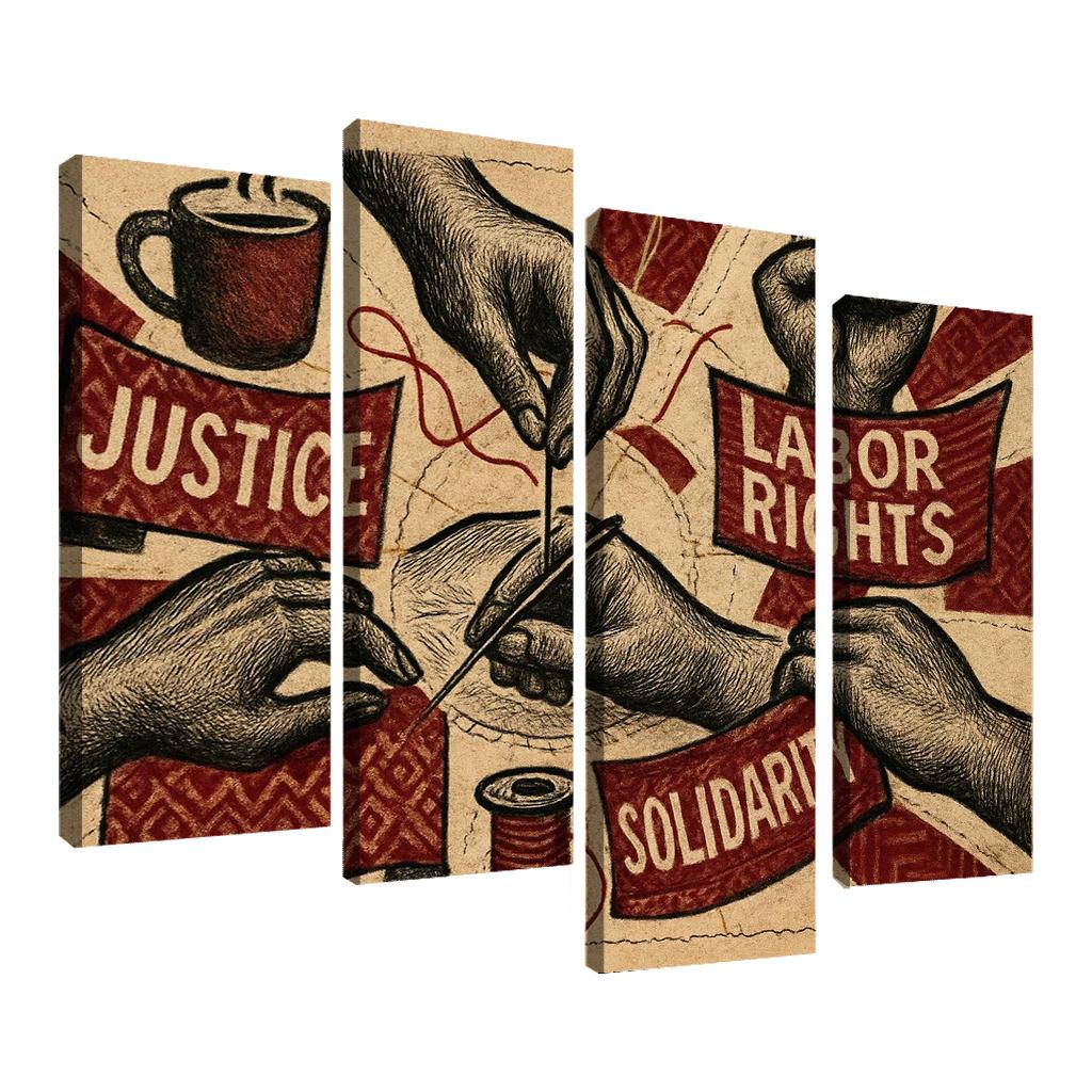 Threads Of Justice canvas paintings frame