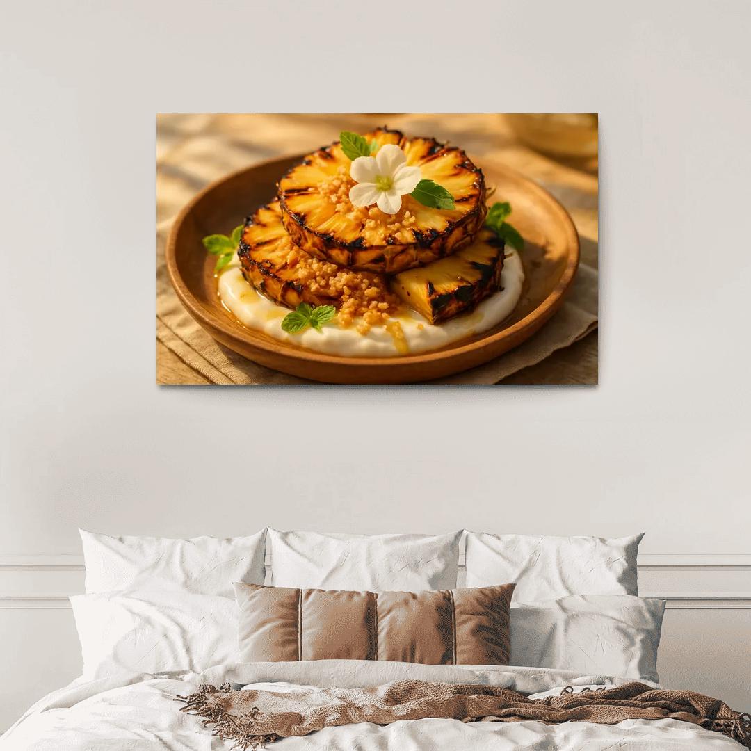 Charred Pineapple Coconut Parfait canvas paintings frame