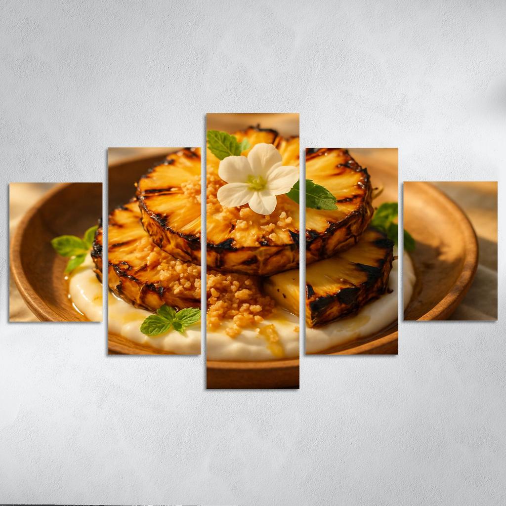 Charred Pineapple Coconut Parfait canvas paintings frame