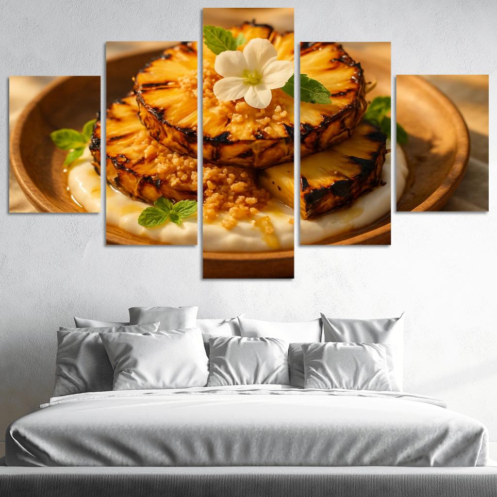Charred Pineapple Coconut Parfait canvas paintings frame